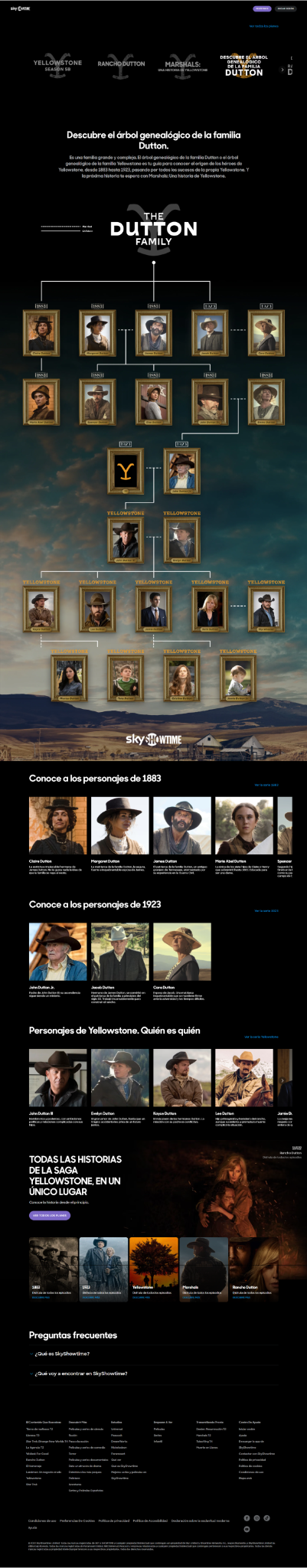 Dutton family tree page