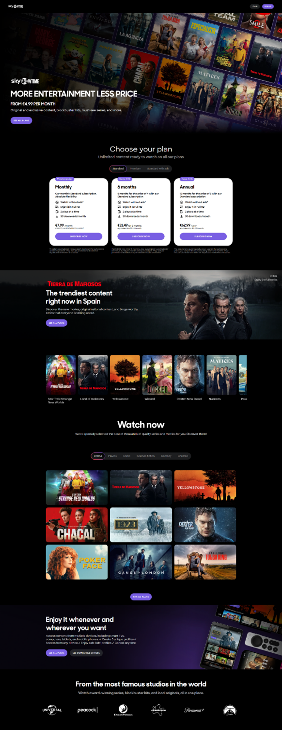 Earlier homepage design 5